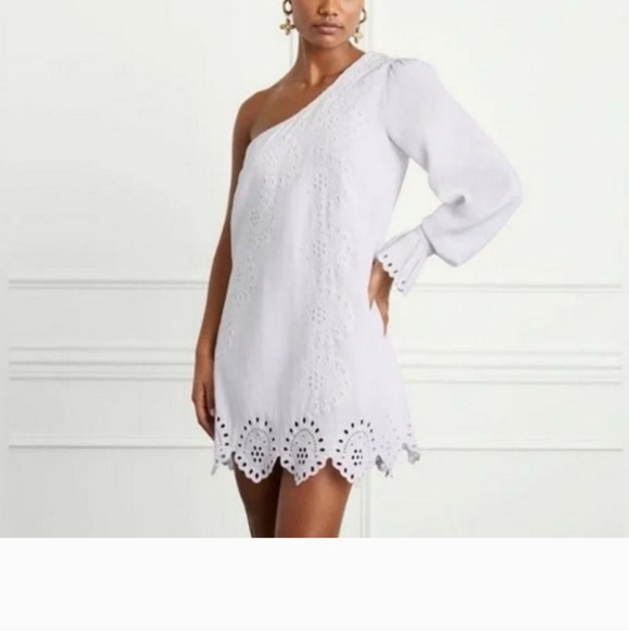 Hill House the mila dress white linen medium - Picture 3 of 9